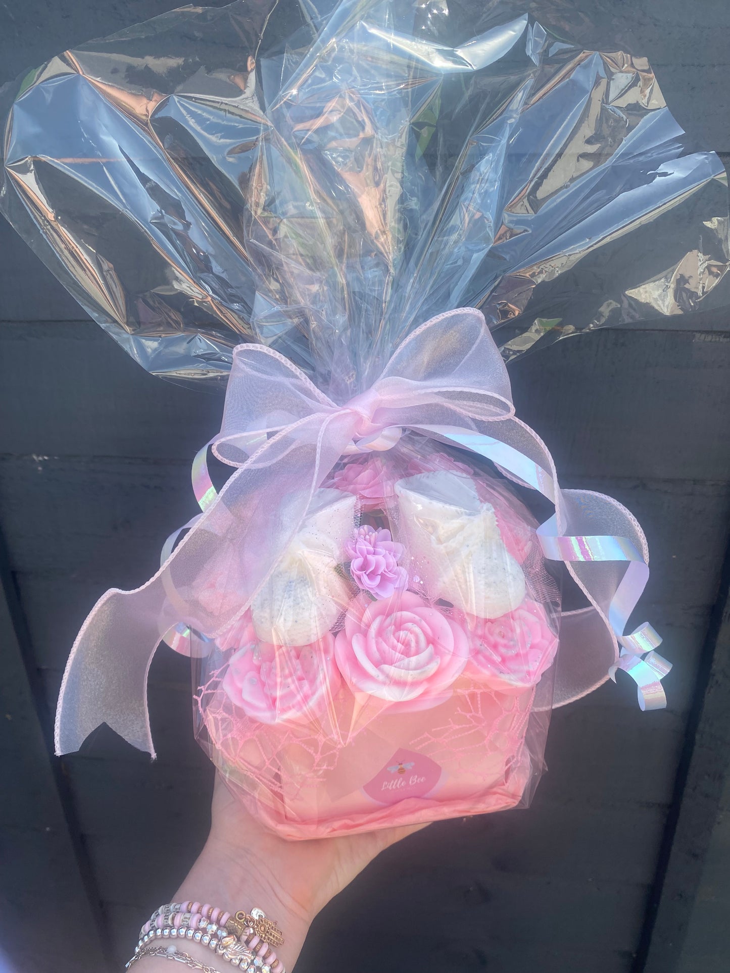 Pink New Baby Shower Scented Wax Melt Bouquet
