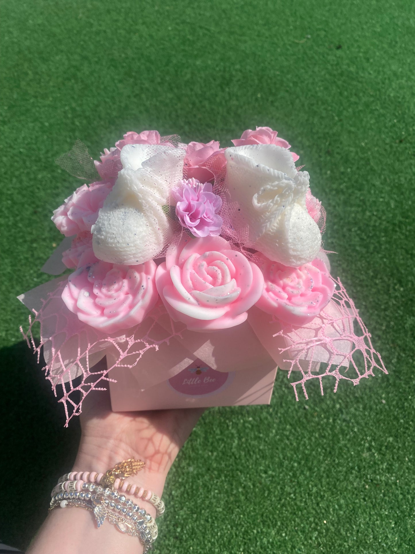 Pink New Baby Shower Scented Wax Melt Bouquet