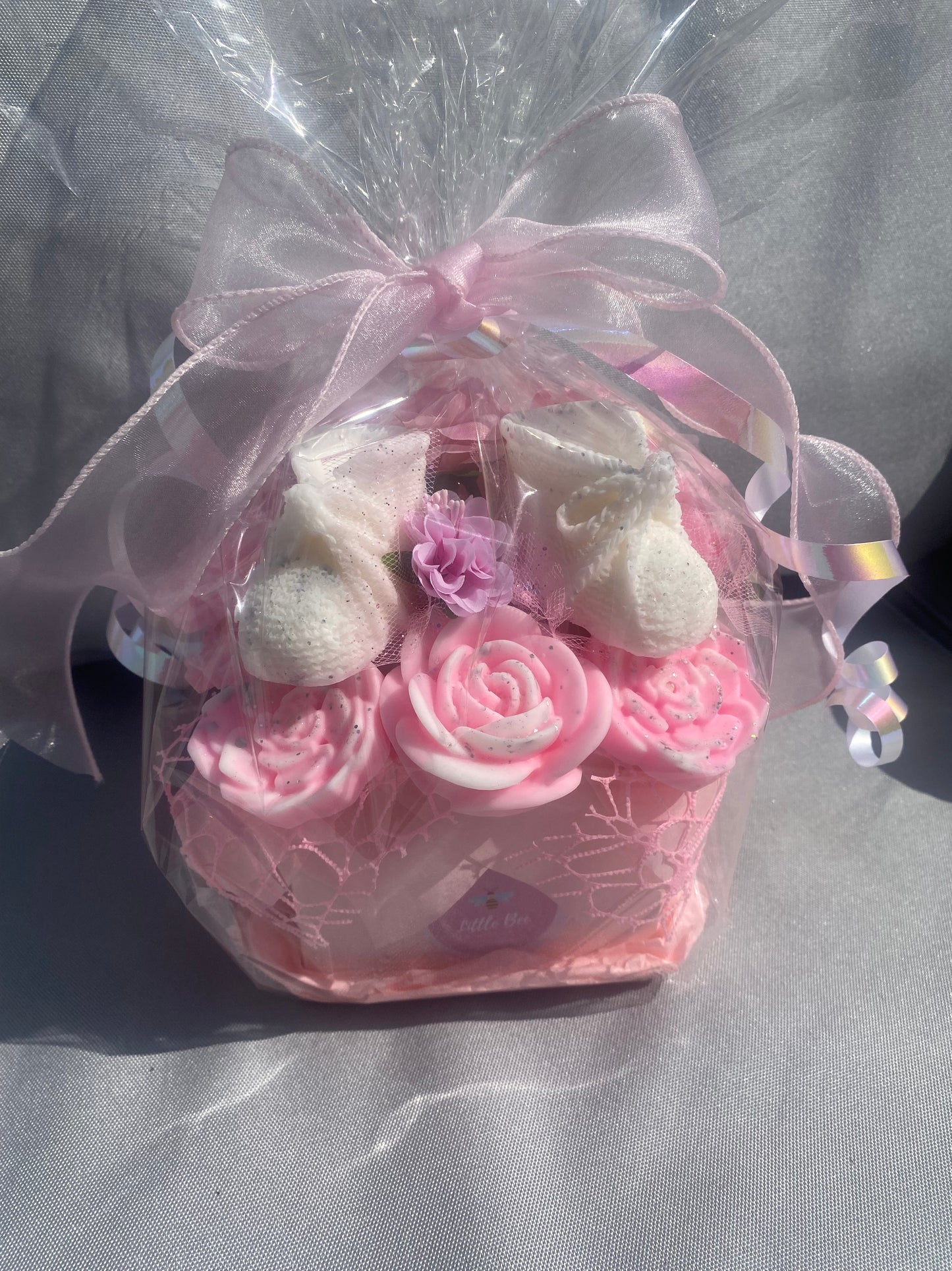 Pink New Baby Shower Scented Wax Melt Bouquet