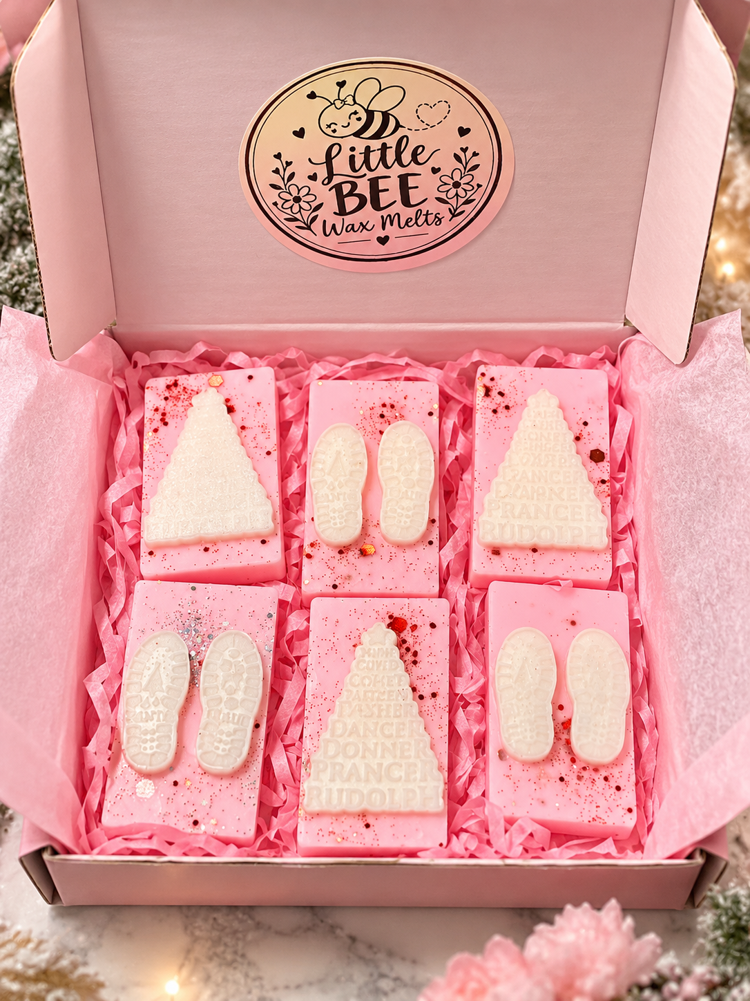 Christmas Wax Melt Gift Box | Festive Scented Wax Melts | Christmas Gift for Her | Little Bee Wax Melts
