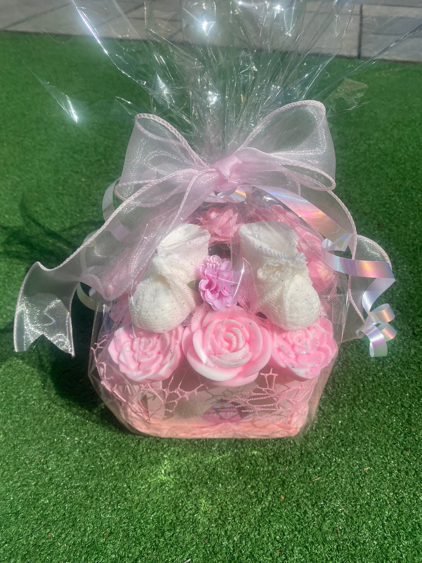 Pink New Baby Shower Scented Wax Melt Bouquet