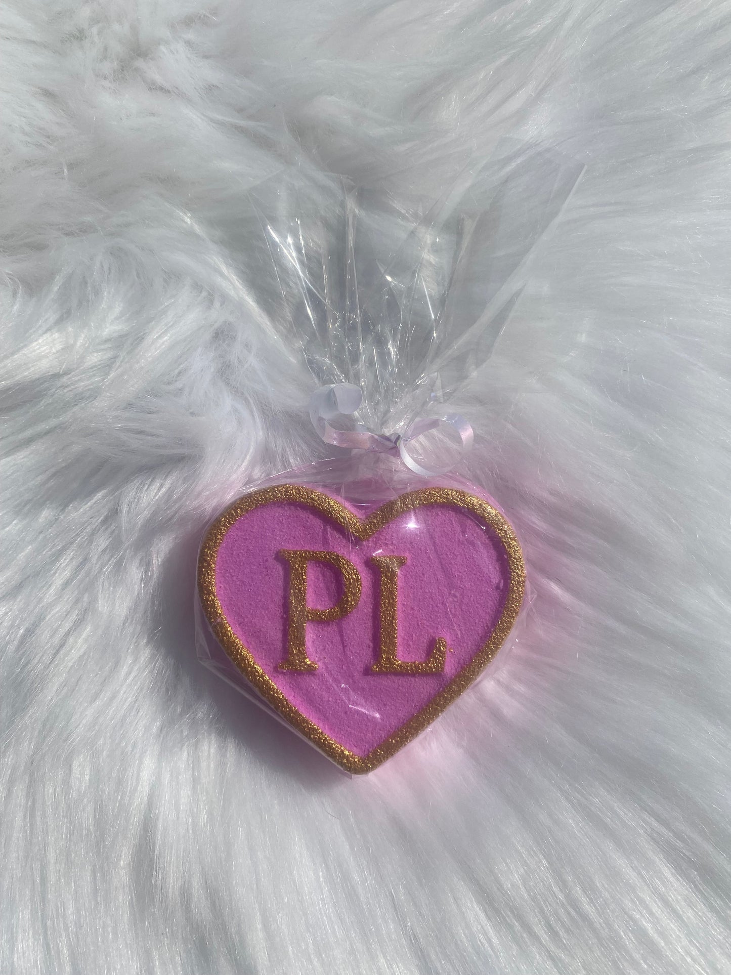 P Louise Pink Heart Bath Bomb