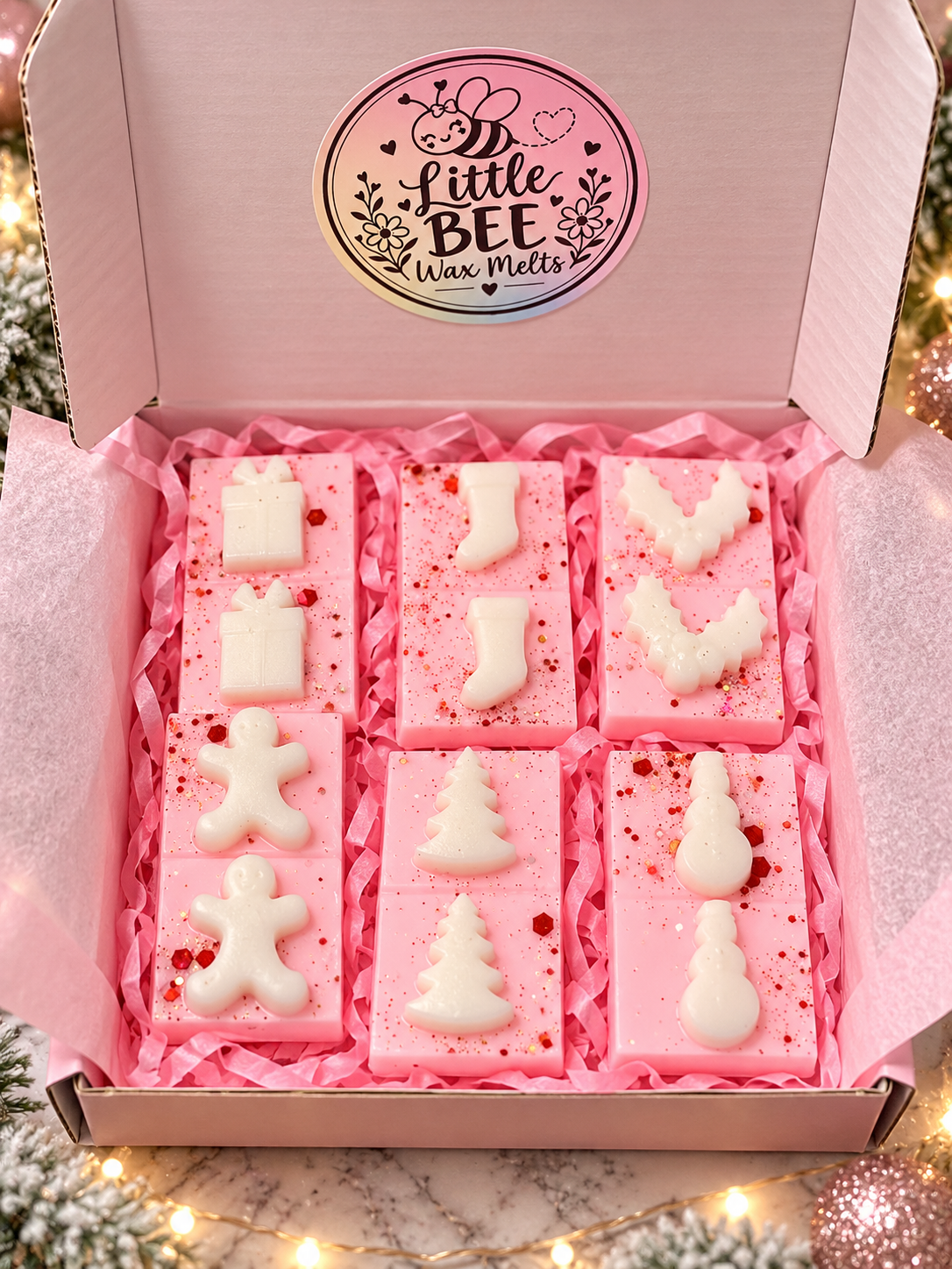 Christmas Wax Melts Gift Box | Festive Scented Wax Melts Gift Set | Little Bee