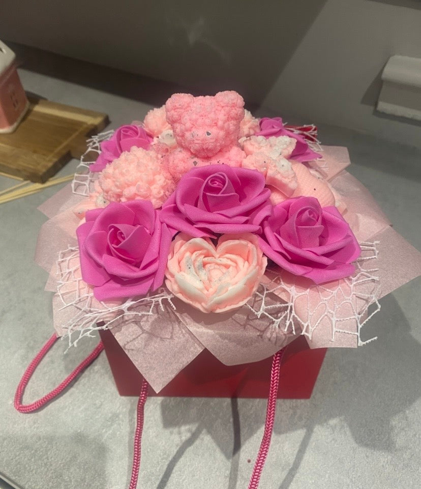 Pink Bear Scented Wax Melt Bouquet