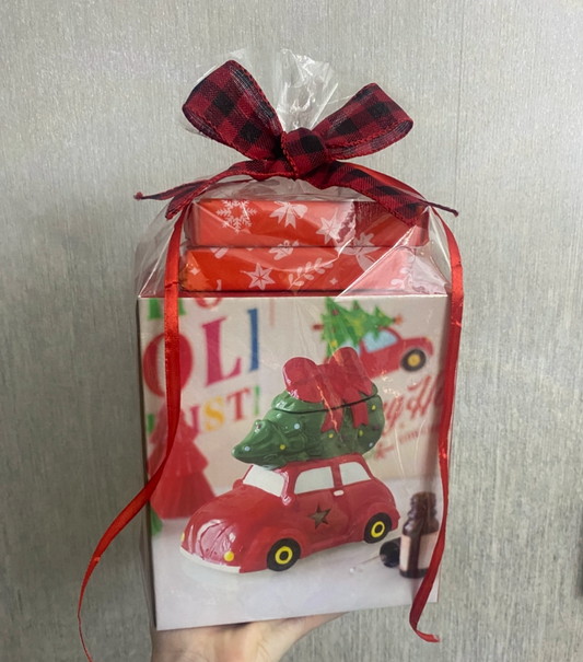 Car Theme Christmas Tree Burner Gift Set & 2 Boxes Wax Melts