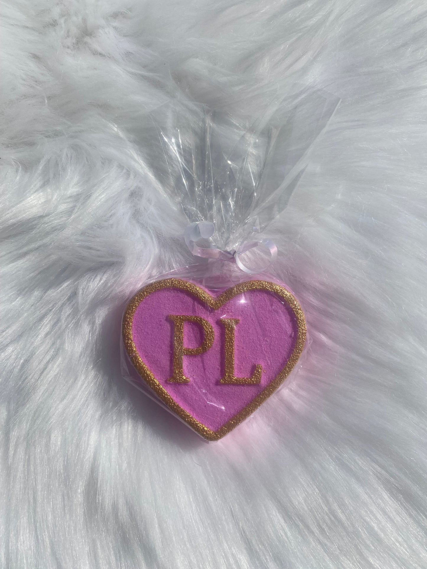P Louise Pink Heart Bath Bomb