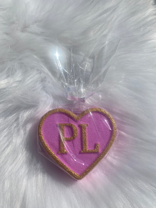 P Louise Pink Heart Bath Bomb